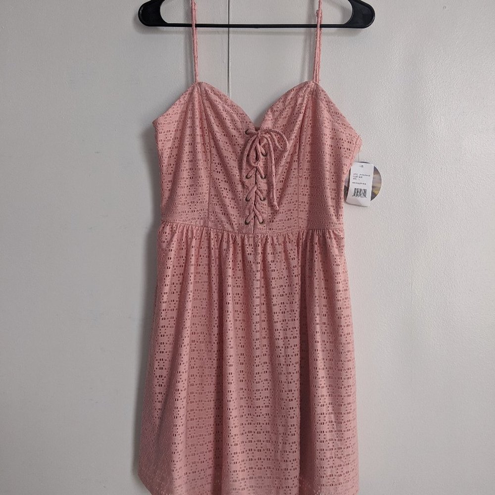 Women's Bebop Lace-Up Dress, Pink, L